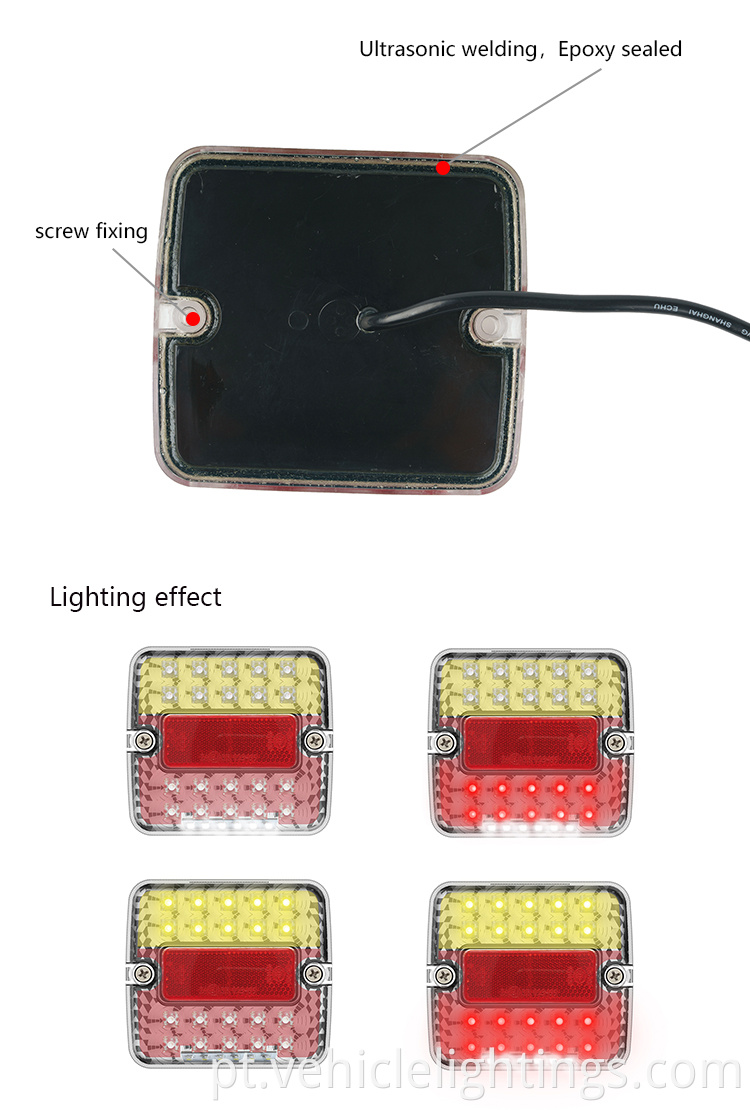 Traseiro reverso parto indicador de luz do trocador de iluminação de trailer LED LUZ LED LUZ, peças automotivas